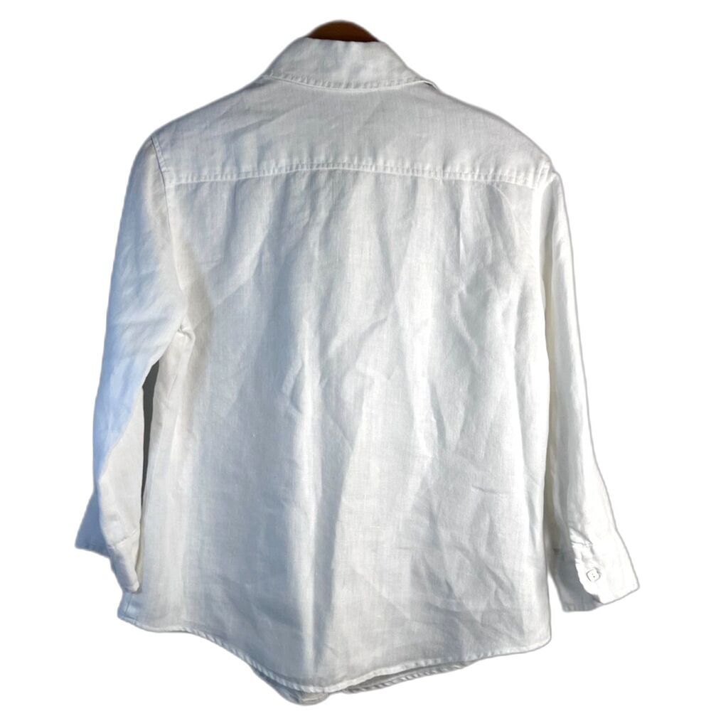 Cut Loose Linen Basic White Button Front Top Casu… - image 2